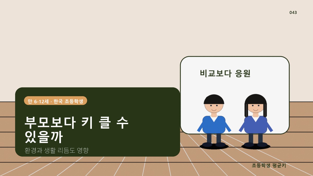 부모보다 키 클 수 있을까? 유전·환경의 진실